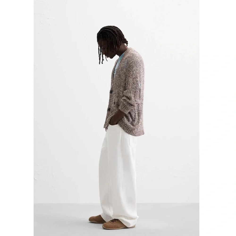 ZARA RIPPED EFFECT CARDIGAN - Picture 5 of 8